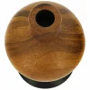 Jonathan Adler x Michaels 6.75" Brown & Black Wood Grain Round Ceramic Taper Candle Holder