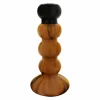 Jonathan Adler x Michaels 9" Brown & Black Wood Grain Bubble Ceramic Taper Candle Holder