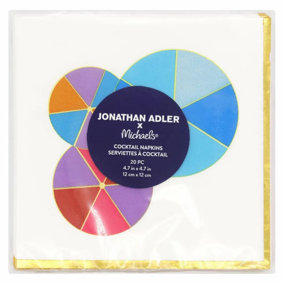 Jonathan Adler x Michaels Circles Print Cocktail Napkins, 20ct.