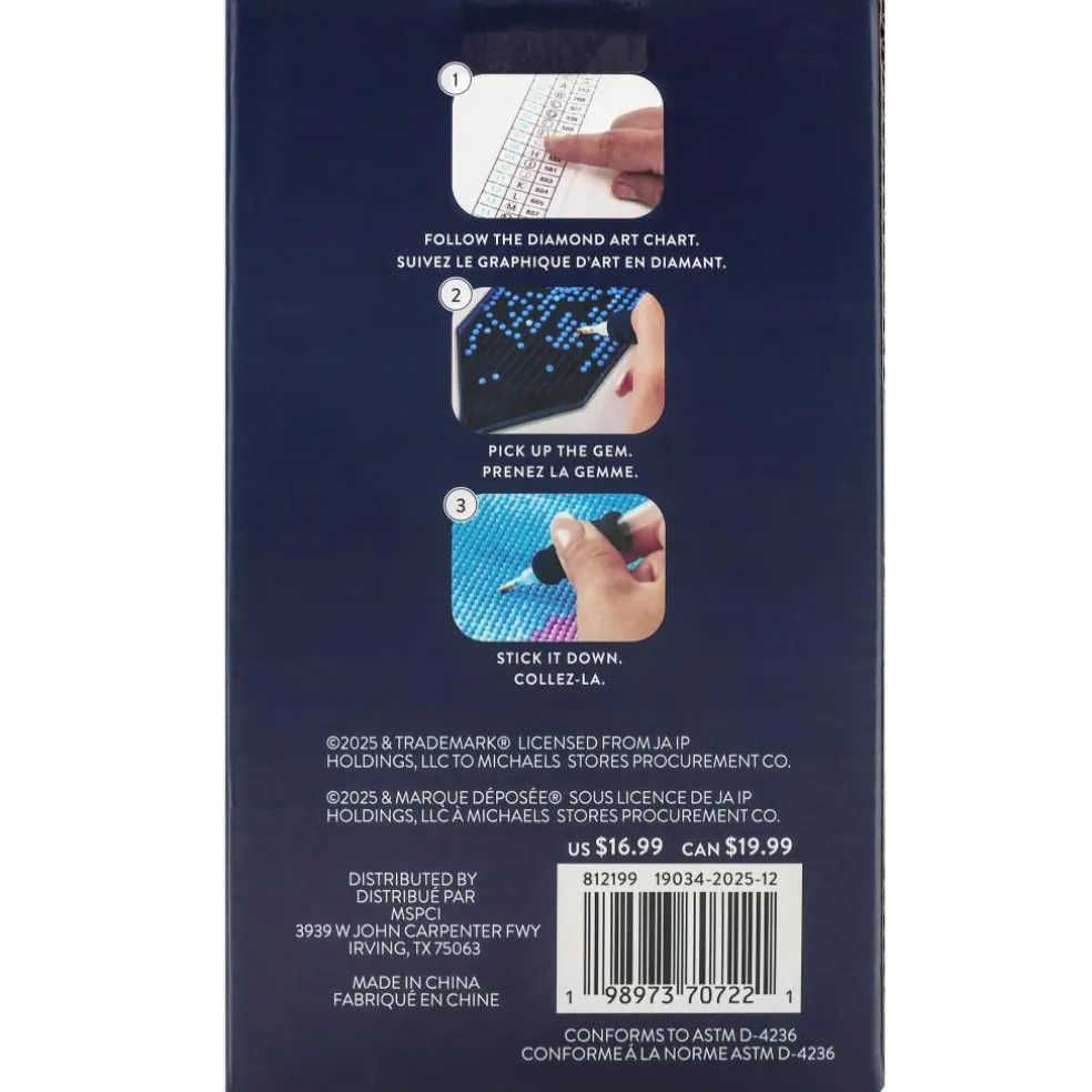 Jonathan Adler x Michaels Dark Print Diamond Art Bookmark Kit