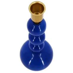 Jonathan Adler x Michaels 11.75" Dark Blue & Gold Metal Tabletop Taper Candle Holder