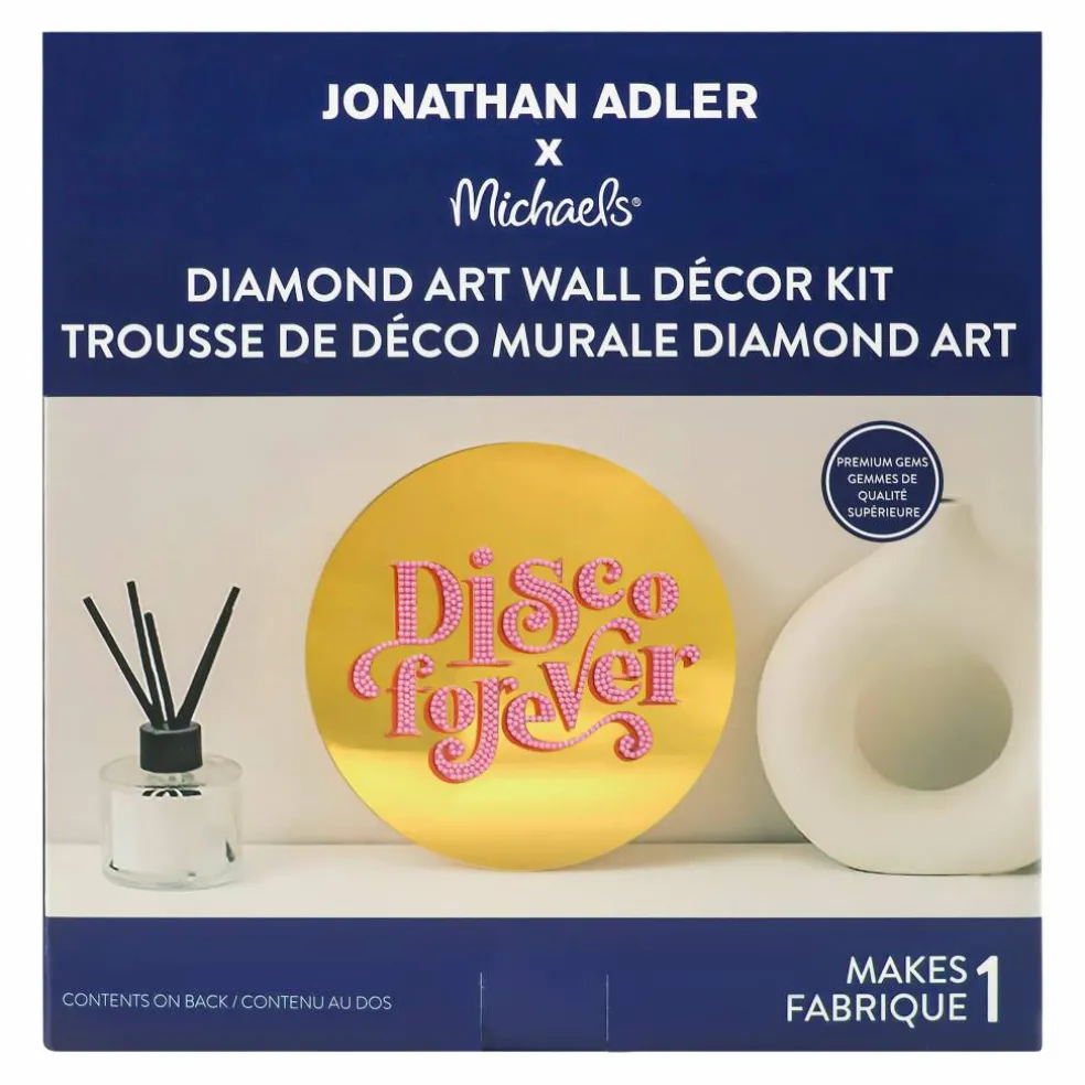 Jonathan Adler x Michaels 7.75" Disco Forever Diamond Art Wall Décor Kit