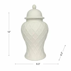 Jonathan Adler x Michaels 12" DIY Plum Lattice Ceramic Urn with Lid