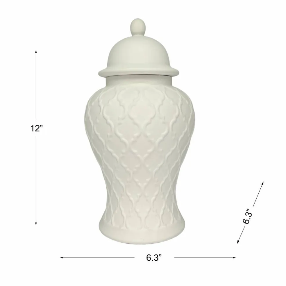 Jonathan Adler x Michaels 12" DIY Plum Lattice Ceramic Urn with Lid