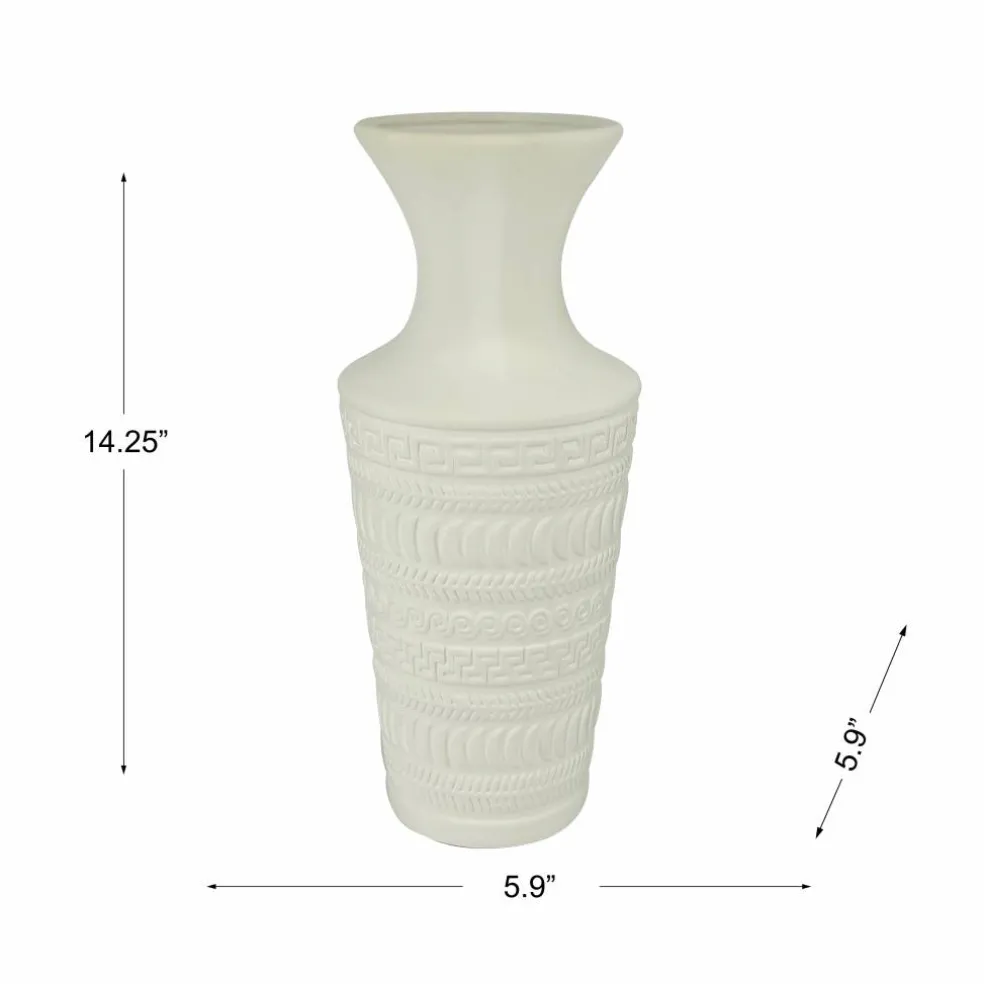 Jonathan Adler x Michaels 14.25" DIY Embossed Greek Key Ceramic Cuff Vase