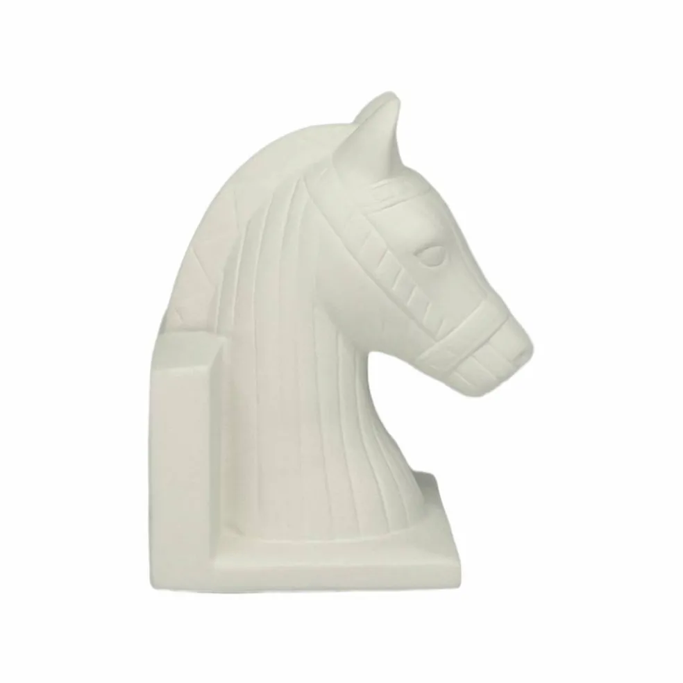 Jonathan Adler x Michaels 7" DIY Ceramic Trojan Horse Book End Set
