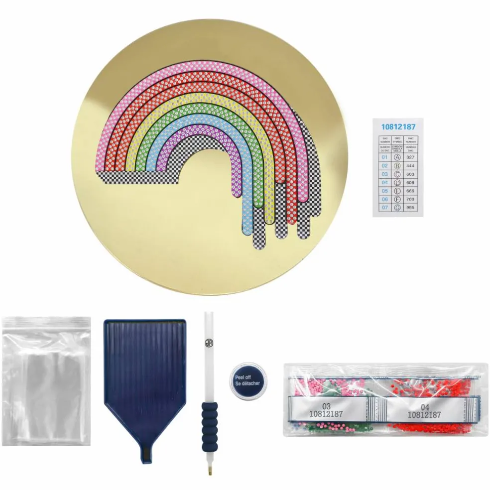 Jonathan Adler x Michaels 7.75" Dripping Rainbow Diamond Art Wall Décor Kit