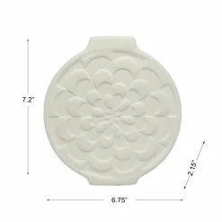 Jonathan Adler x Michaels 7.25" Embossed Flower DIY Round Ceramic Vase