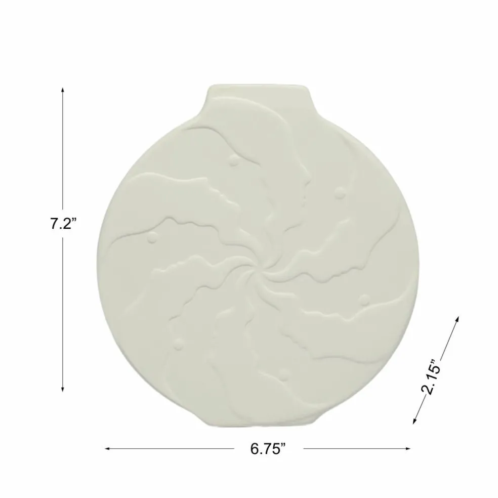 Jonathan Adler x Michaels 7.25" Embossed Faces DIY Round Ceramic Vase