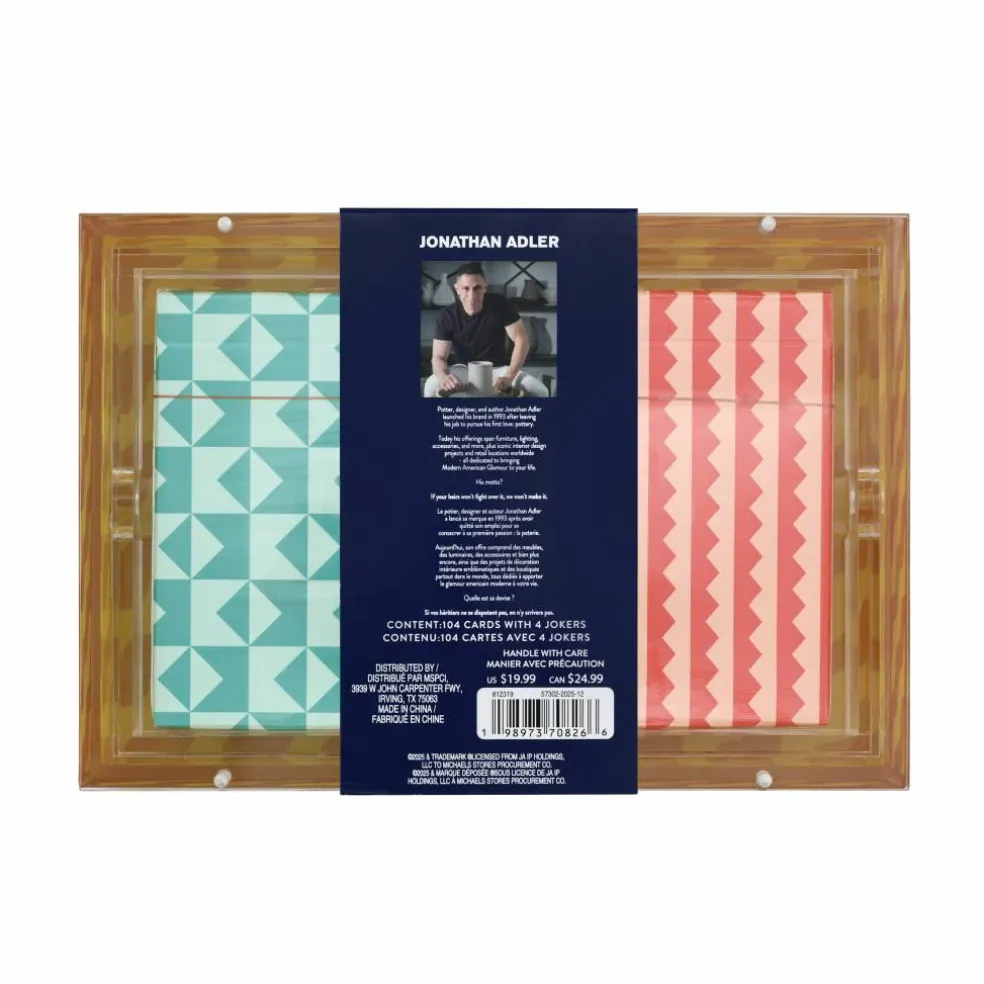Jonathan Adler x Michaels Geometric Playing Card Set