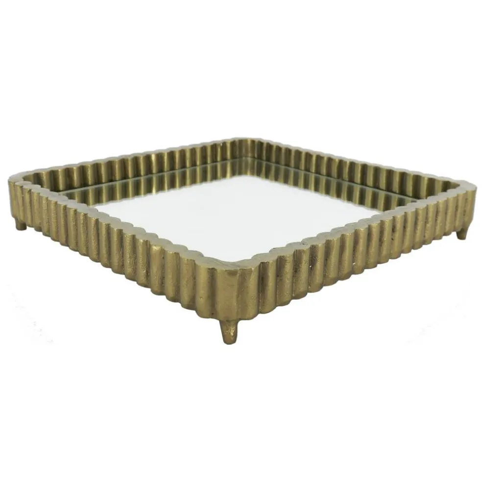 Jonathan Adler x Michaels 11.75" Gold Metal Tabletop Mirror Tray