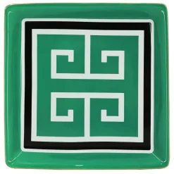 Jonathan Adler x Michaels 7.25" Green & White Greek Key Ceramic Plate
