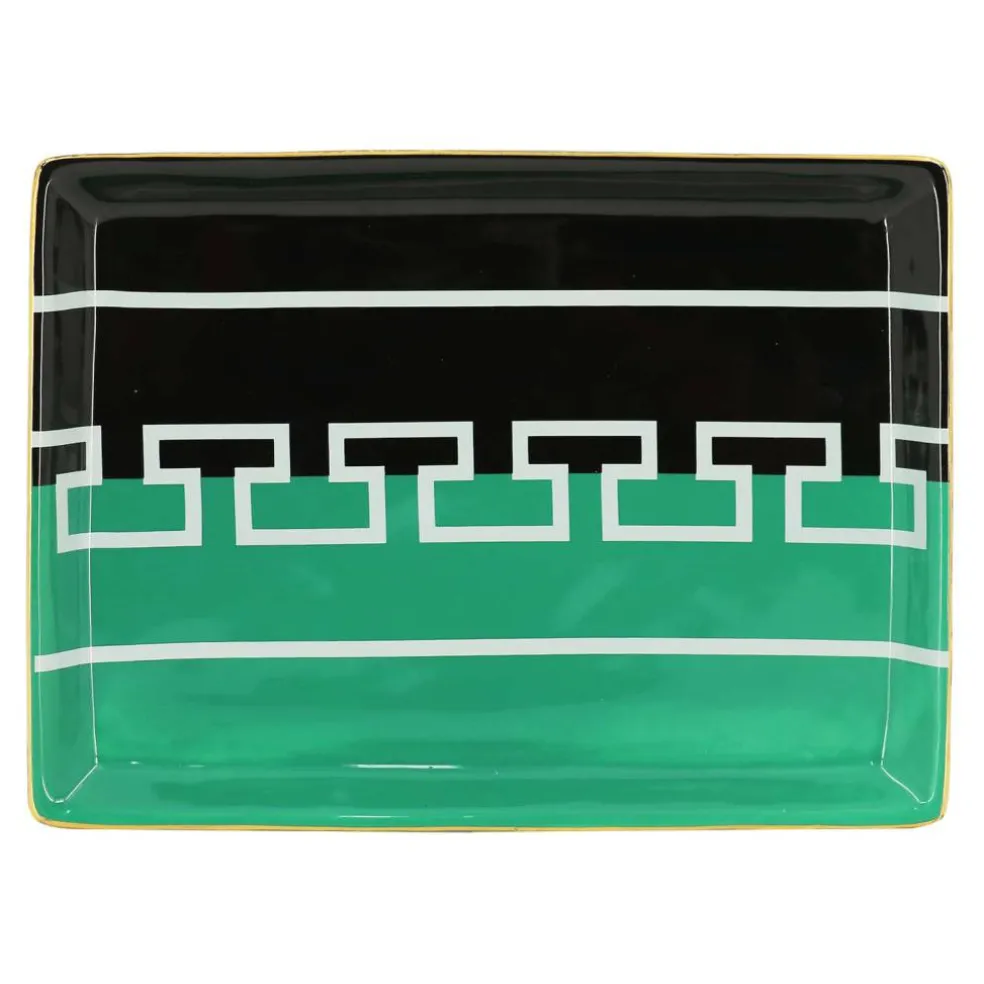 Jonathan Adler x Michaels 10.25" Green & Black Moroccan Key Ceramic Plate