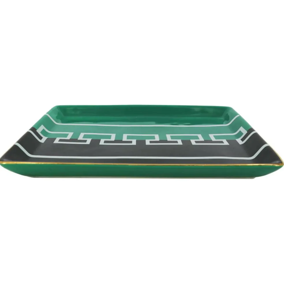Jonathan Adler x Michaels 10.25" Green & Black Moroccan Key Ceramic Plate
