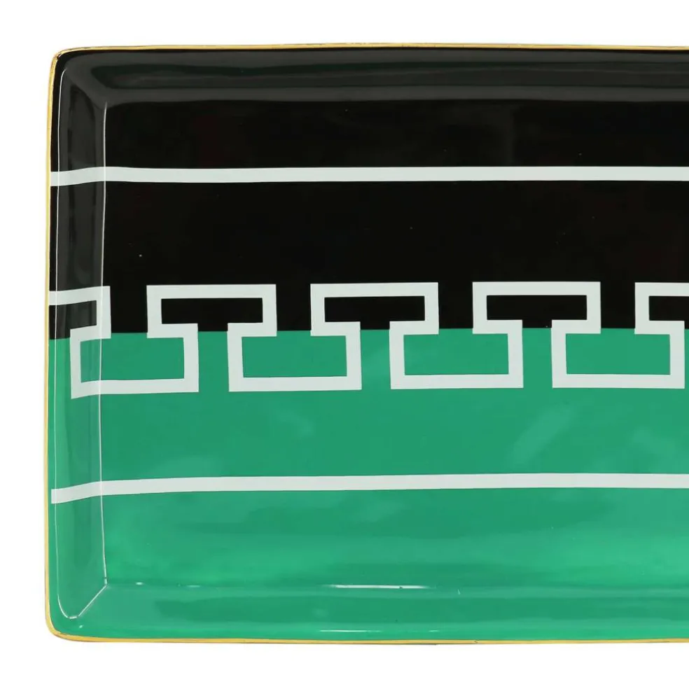 Jonathan Adler x Michaels 10.25" Green & Black Moroccan Key Ceramic Plate