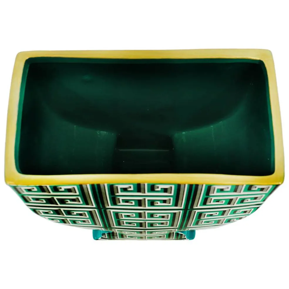 Jonathan Adler x Michaels 10" Green Greek Key Ceramic Vase