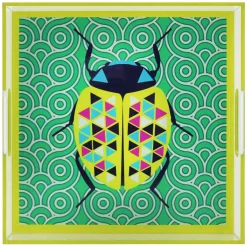 Jonathan Adler x Michaels 10.5" Green Beetle Art Plastic Tray