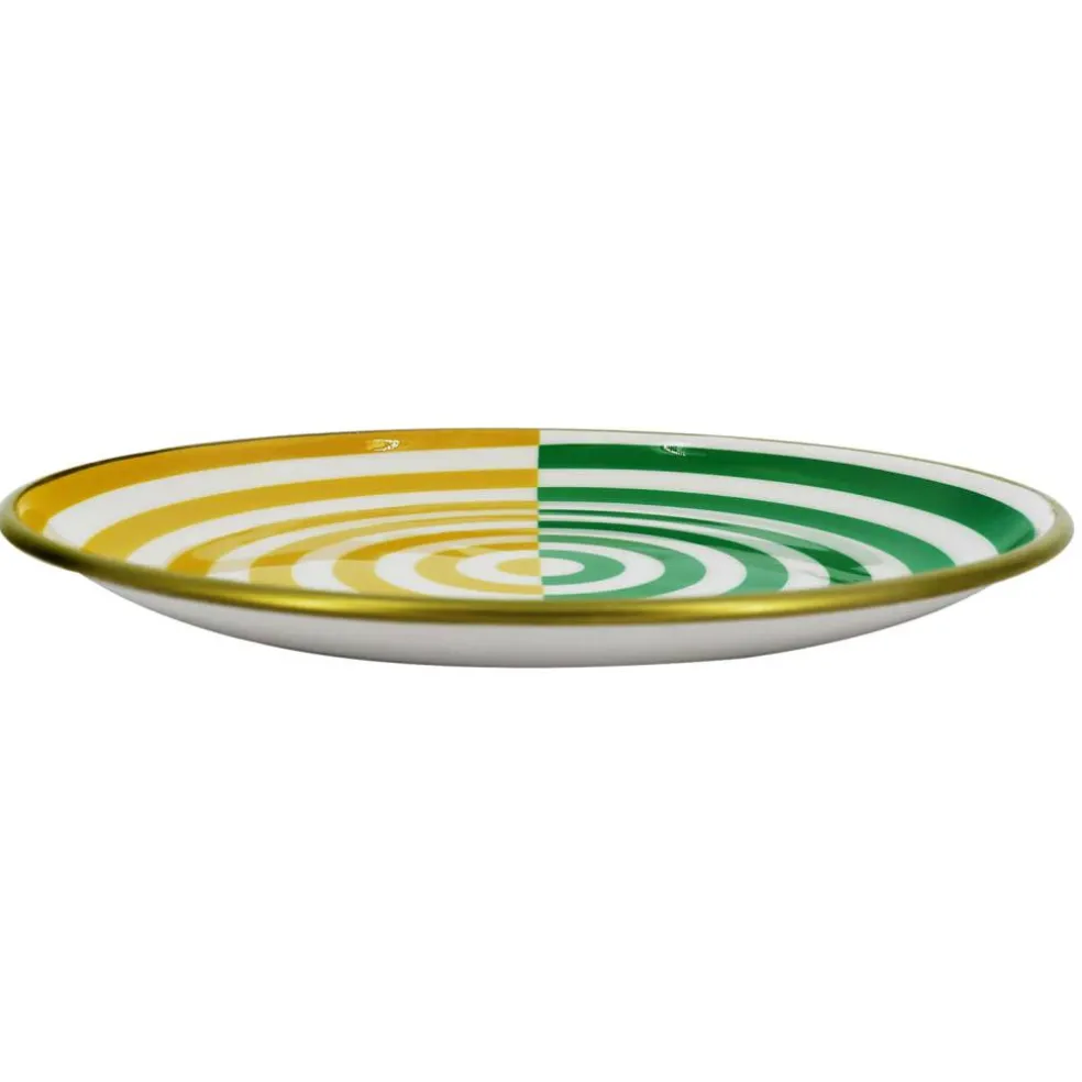 Jonathan Adler x Michaels 10" Green & Yellow Illusion Metal Plate
