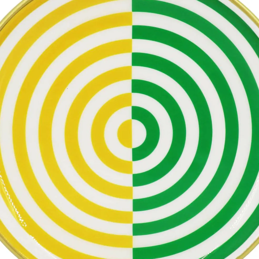Jonathan Adler x Michaels 10" Green & Yellow Illusion Metal Plate