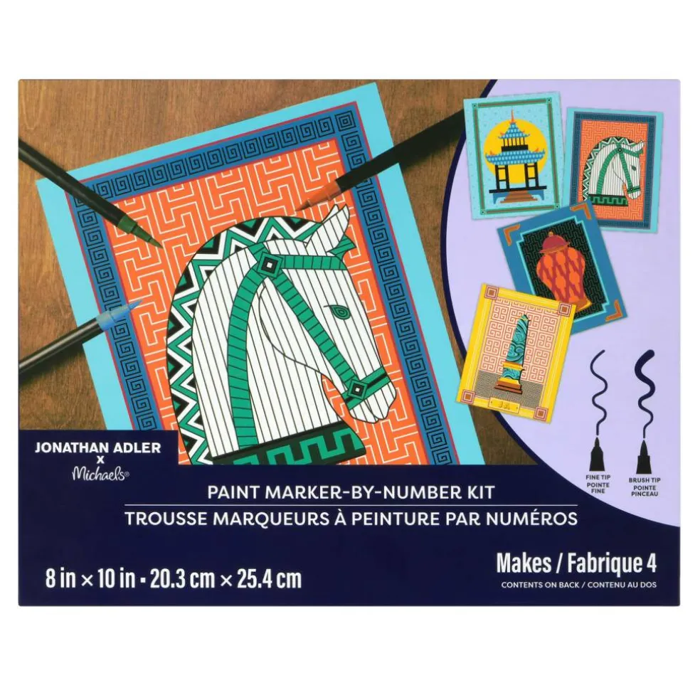 Jonathan Adler x Michaels Icons Paint Marker-By-Number Kit