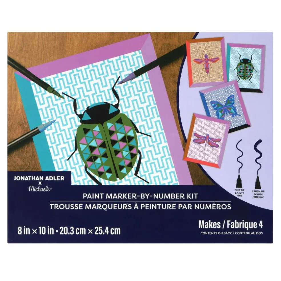 Jonathan Adler x Michaels Insects Paint Marker-By-Number Kit