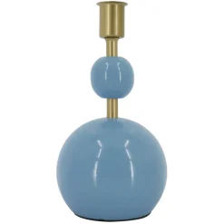 Jonathan Adler x Michaels 7.5" Light Blue & Gold Tabletop Taper Candle Holder