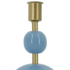 Jonathan Adler x Michaels 7.5" Light Blue & Gold Tabletop Taper Candle Holder