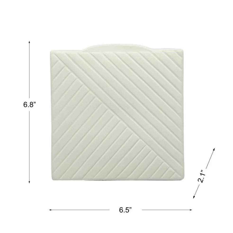 Jonathan Adler x Michaels 6.75" Linear Slant DIY Square Ceramic Vase