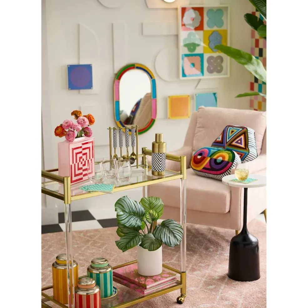 Jonathan Adler x Michaels 24" Multicolor Metal & Glass Wall Mirror