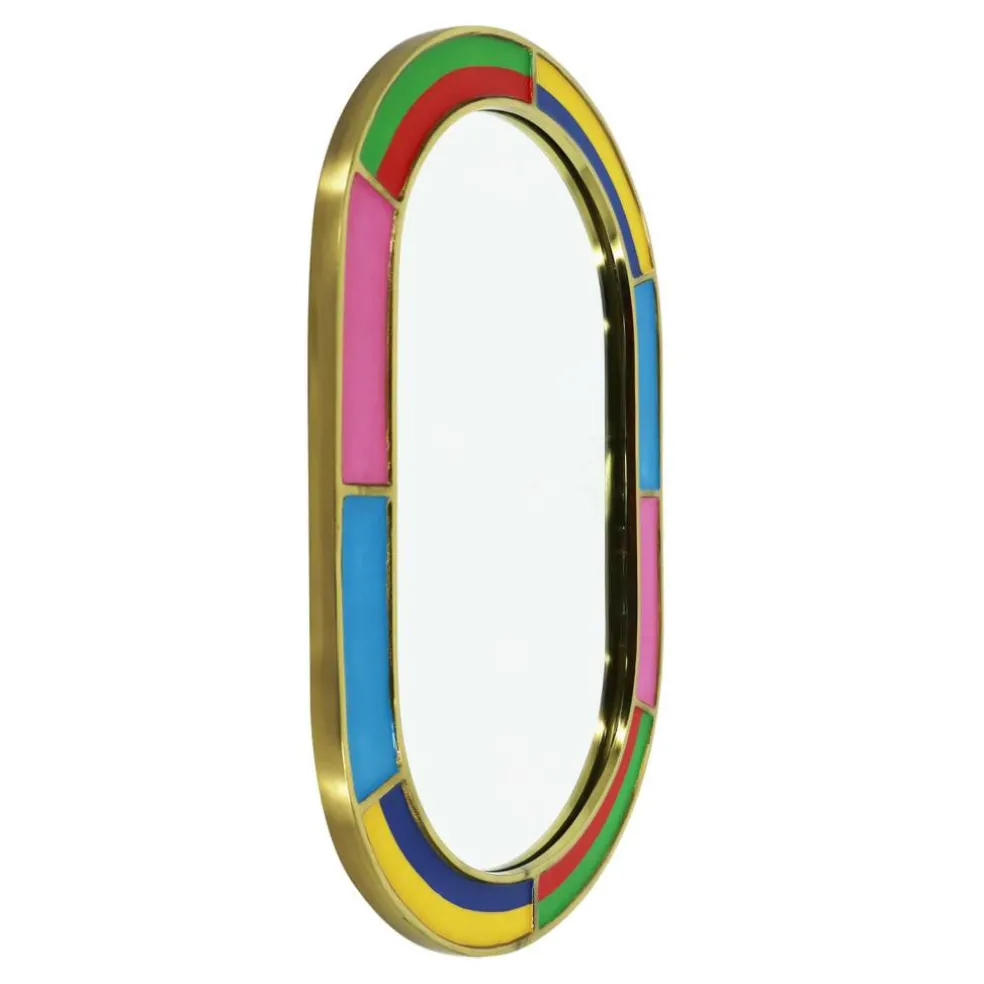 Jonathan Adler x Michaels 24" Multicolor Metal & Glass Wall Mirror