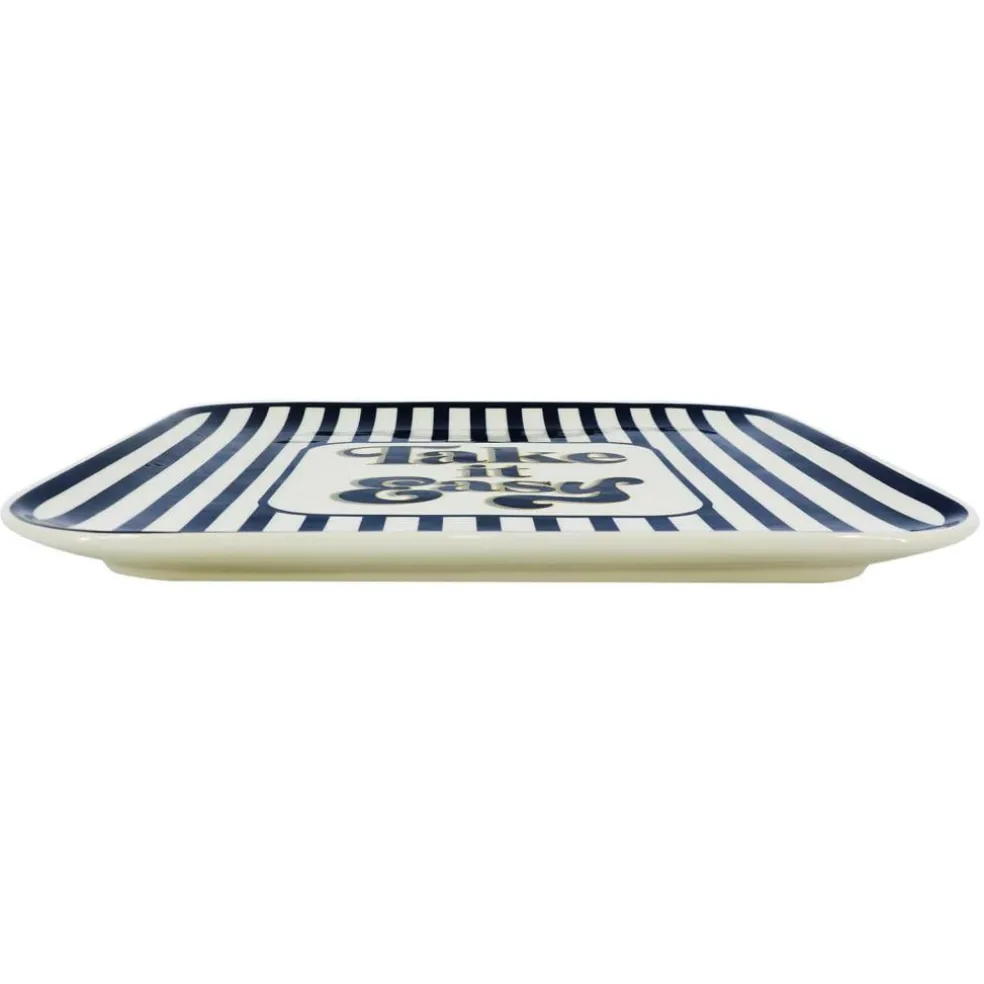 Jonathan Adler x Michaels 12.25" Navy Take it Easy Ceramic Plate