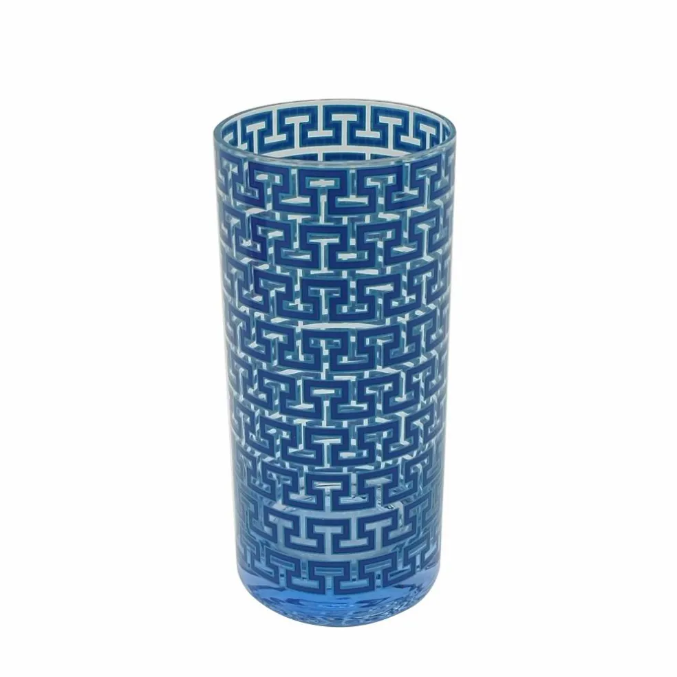 Jonathan Adler x Michaels 15.2oz. Blue Madrid Key Highball Glass