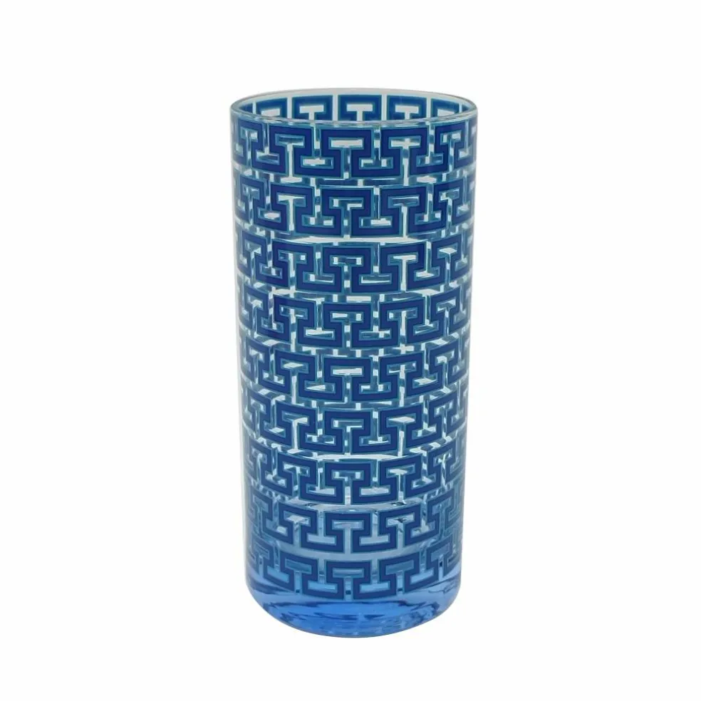 Jonathan Adler x Michaels 15.2oz. Blue Madrid Key Highball Glass