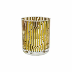 Jonathan Adler x Michaels 10.8oz. Gold Geometric Stripe Glass Cup