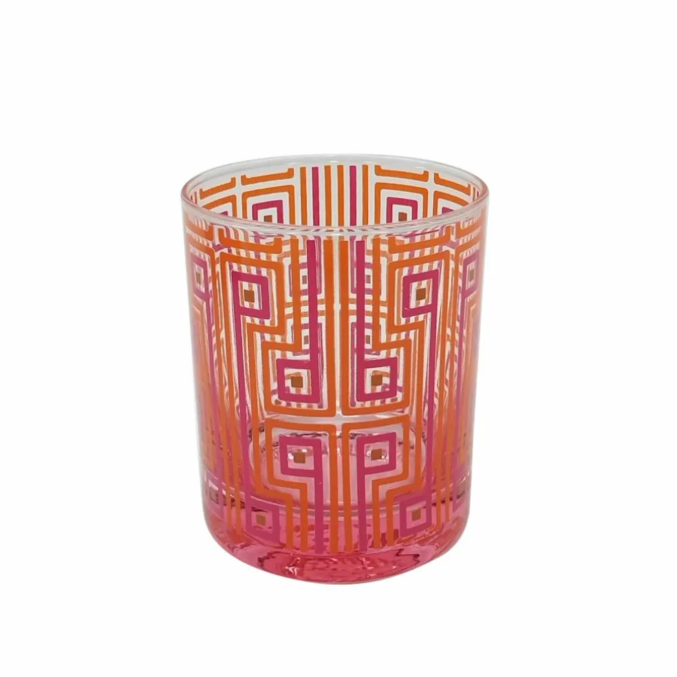 Jonathan Adler x Michaels 10.8oz. Red Geometric Glass Cup