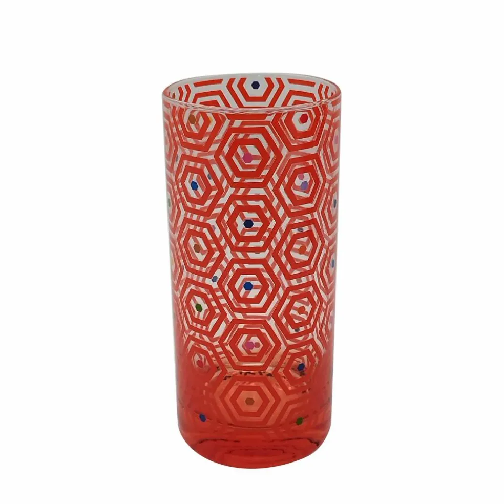 Jonathan Adler x Michaels 15.2oz. Red Honeycomb Highball Glass