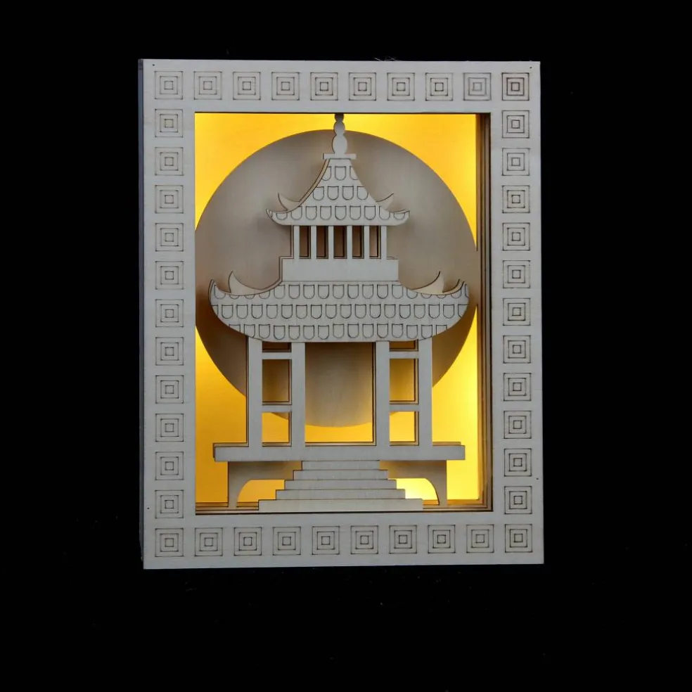 Jonathan Adler x Michaels 8.75" Pagoda DIY LED Shadow Box Décor
