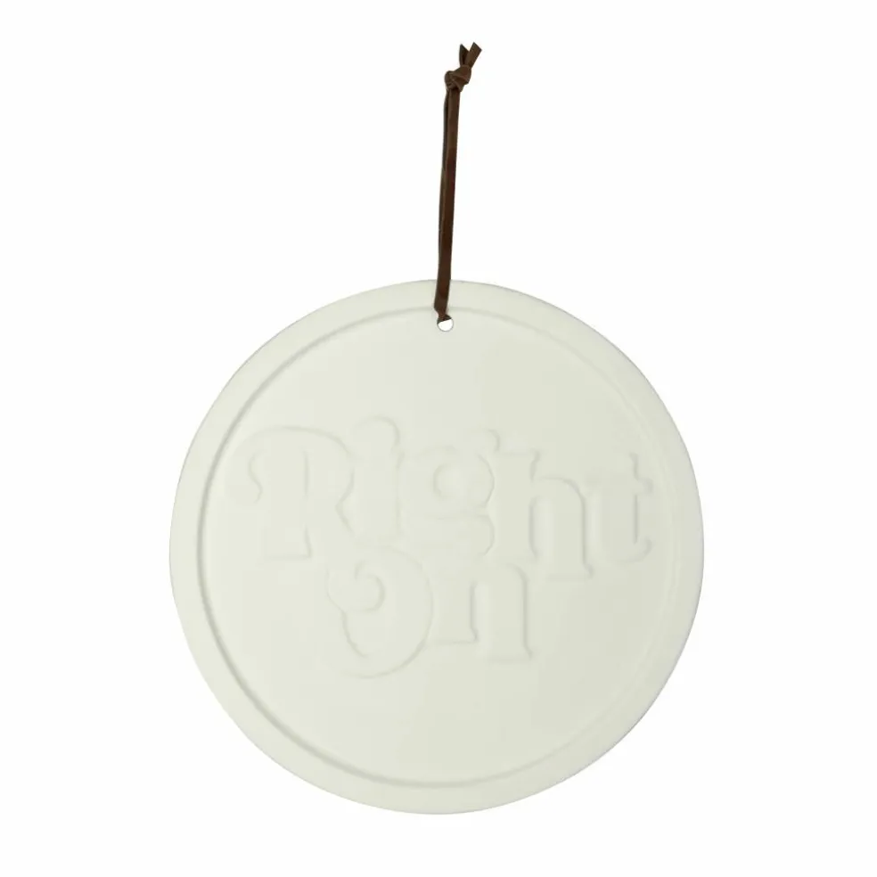 Jonathan Adler x Michaels 8" Right On DIY Round Ceramic Plaque