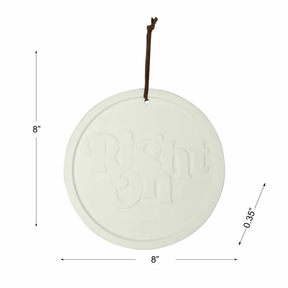 Jonathan Adler x Michaels 8" Right On DIY Round Ceramic Plaque