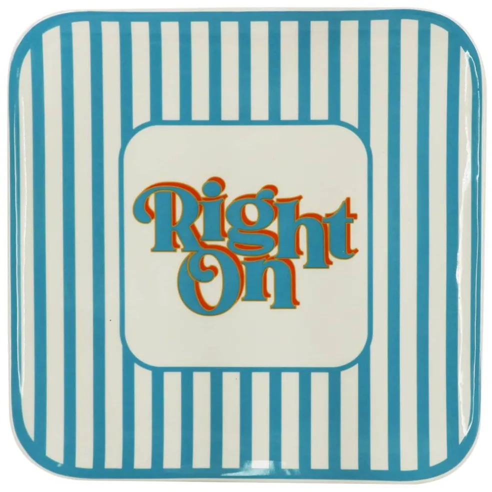 Jonathan Adler x Michaels 12.25" Right On Blue Stripe Ceramic Plate