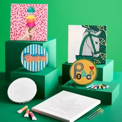 Jonathan Adler x Michaels 7" Round Bonjour Canvas Painting Kit