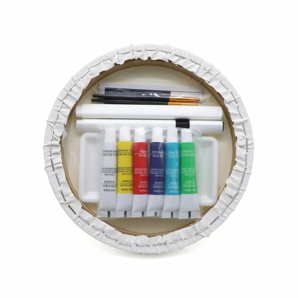 Jonathan Adler x Michaels 7" Round Bonjour Canvas Painting Kit
