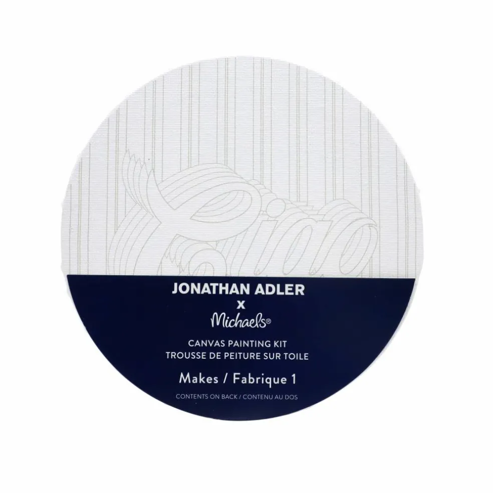 Jonathan Adler x Michaels 7" Round Ciao Canvas Painting Kit