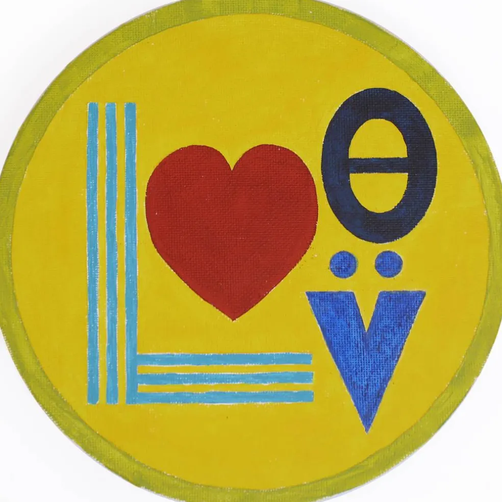 Jonathan Adler x Michaels 7" Round Love Canvas Painting Kit