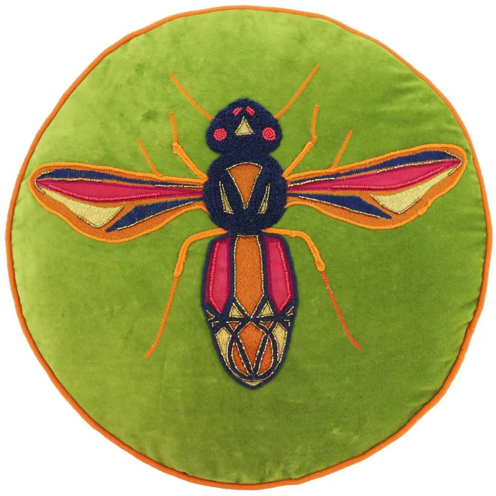 Jonathan Adler x Michaels 18" Round Bee Beaded Pillow
