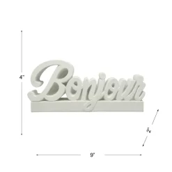 Jonathan Adler x Michaels 9" Script DIY Resin Bonjour Figurine