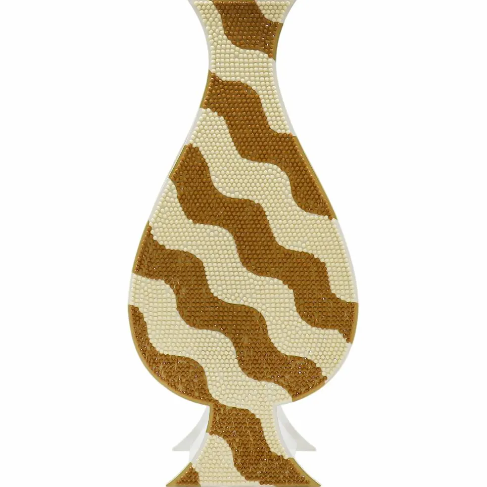 Jonathan Adler x Michaels Tan & Cream Wavy Stripe Diamond Art Vase Kit