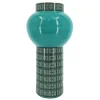 Jonathan Adler x Michaels 23" Teal & Gold Greek Key Tabletop Ceramic Pot