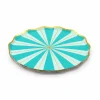 Jonathan Adler x Michaels 9" Teal Stripes Paper Dinner Plates, 10ct.