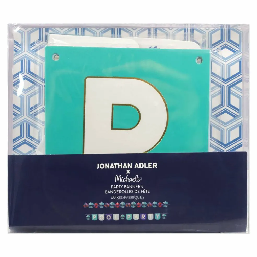Jonathan Adler x Michaels Teal Pool Party Banner Set